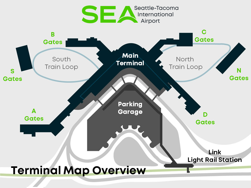 sea airport terminal map Printable Airport Directories Port Of Seattle sea airport terminal map