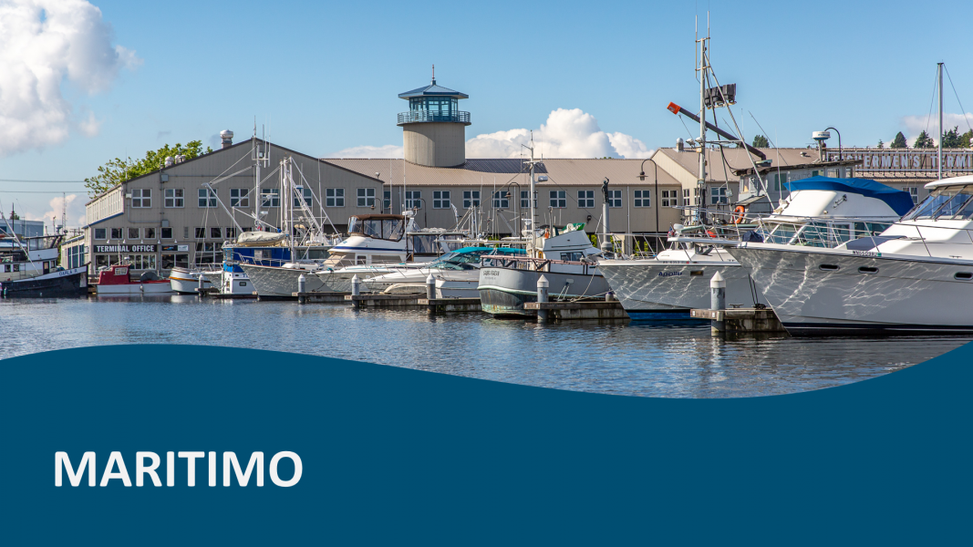 Fishermen's Terminal on a maritime title card