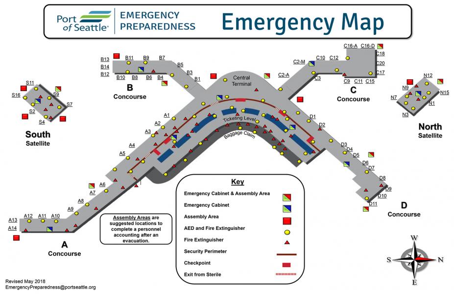 sea tac airport map Emergency Preparedness Port Of Seattle