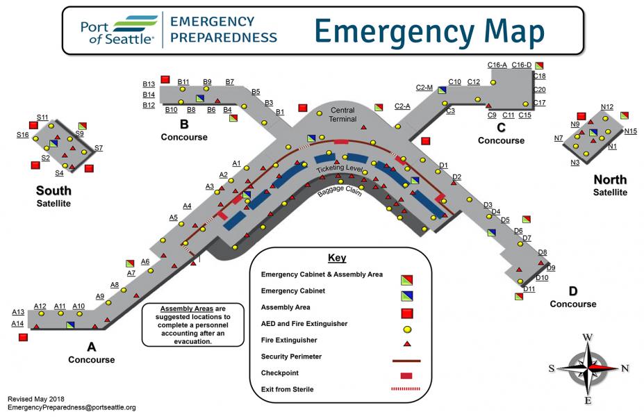 Map Of Seattle Airport Terminals World Map