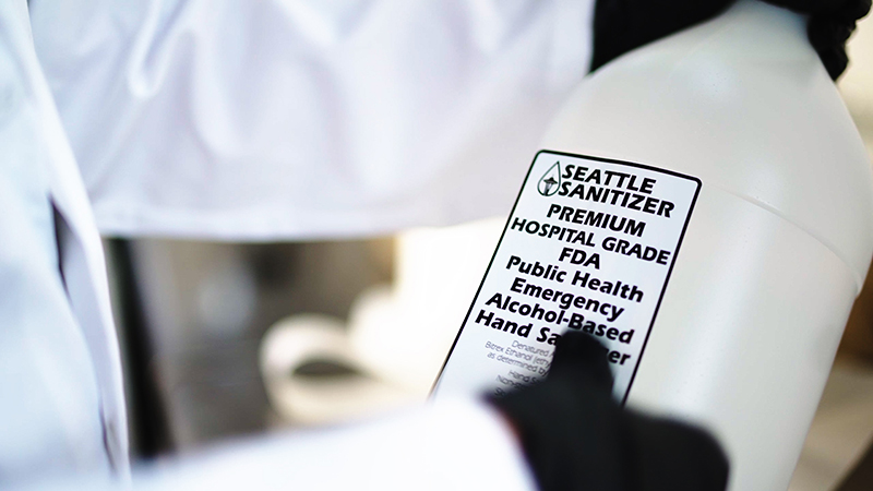Seattle Sanitizer bottling