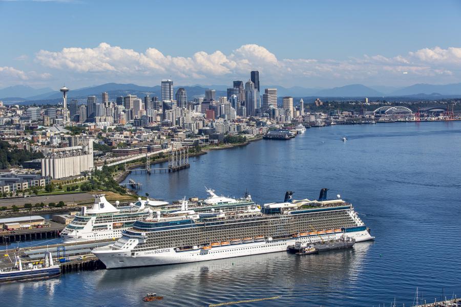 Two cruise ships at Smith Cove