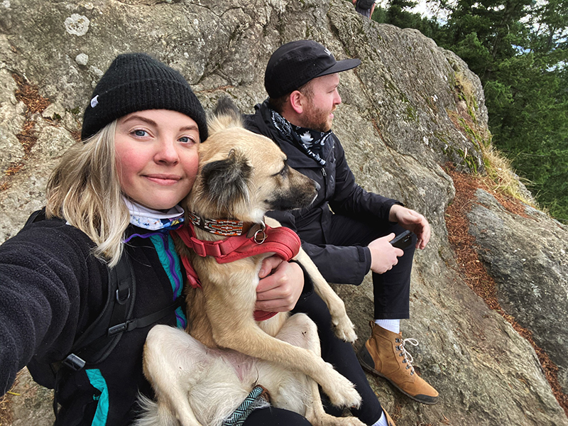 Stevie and Michelle on a hike