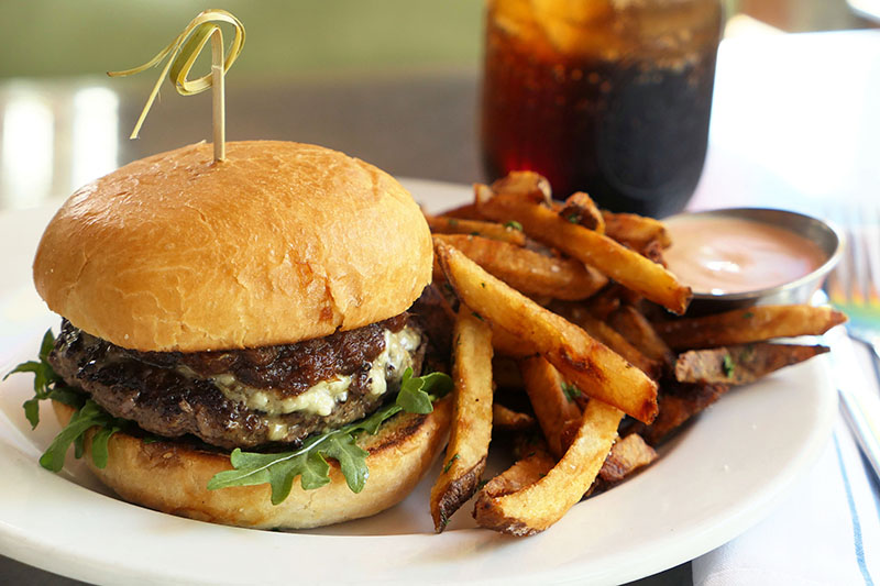 Burger and fries