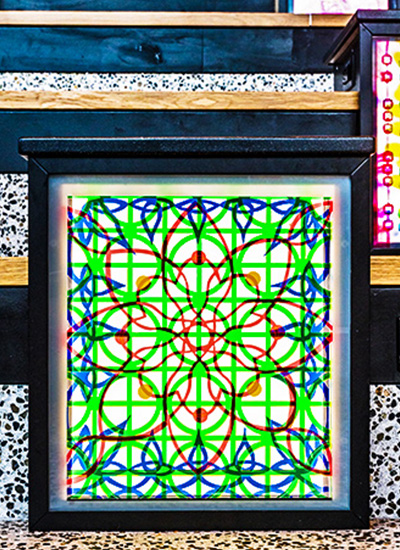 Close up of "Surface Tensions"