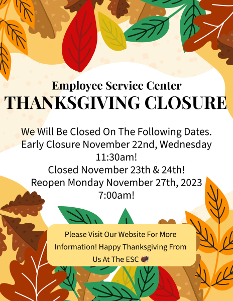 Thanksgiving Closure ESC