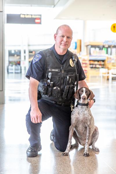 Officer Midkiff and Bella