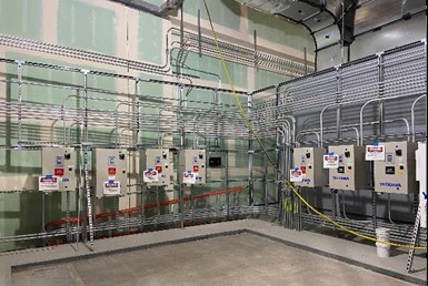 The variable frequency drives corrale for the building air handling units – the things that control how much air gets put where