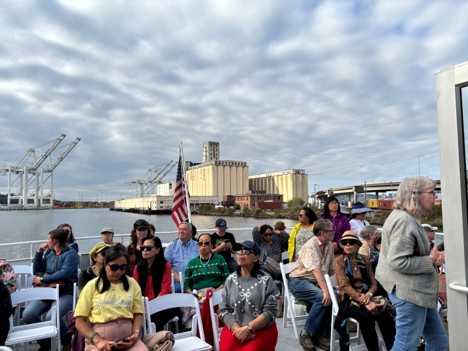 Community on a Port University Duwamish River Boat Tour.