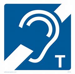 Logo displayed at locations where hearing loop service is available