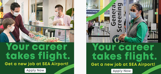 Your Career Takes Flight promotional pieces