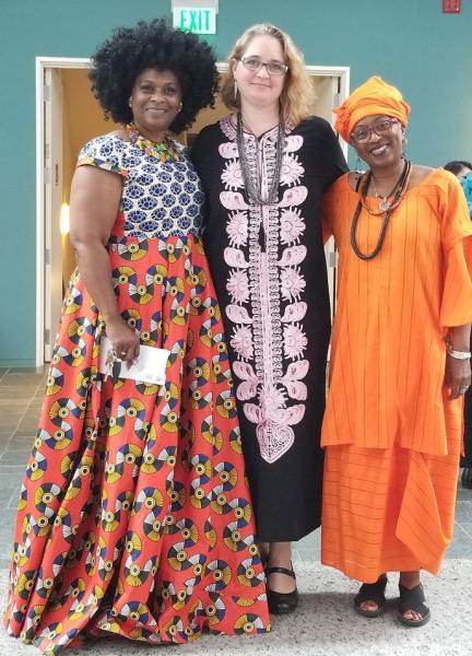 Juneteenth celebrants in African dress