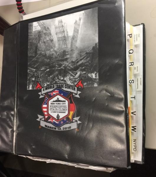 Allen Martinez Notebook honoring firefighters