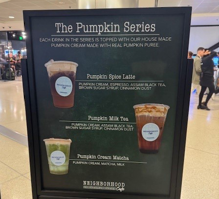 Neighborhood's sign displays the Pumpkin Series.