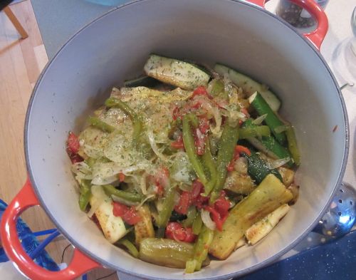French ratatouille in a pot
