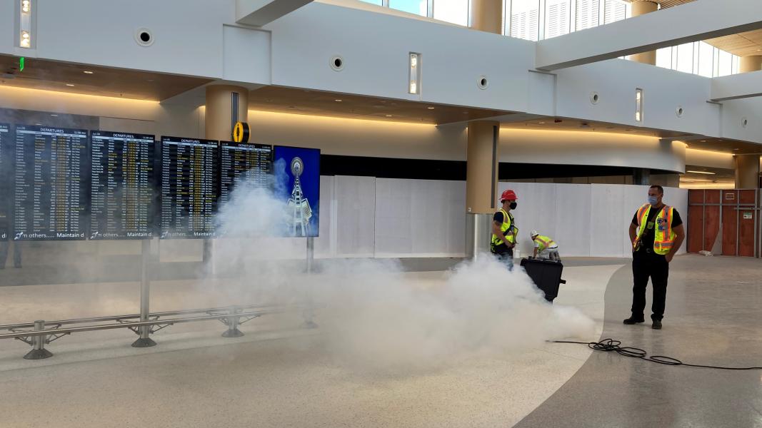 Smoke control tests at the North Satellite conducted by the Port Fire Department