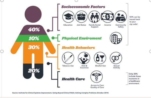 graph of socioeconomic factors that influence health