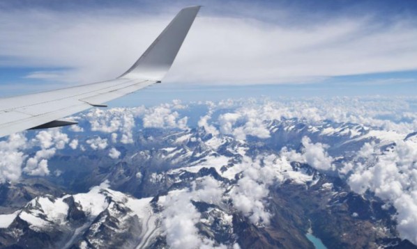 Plane with view of clouds