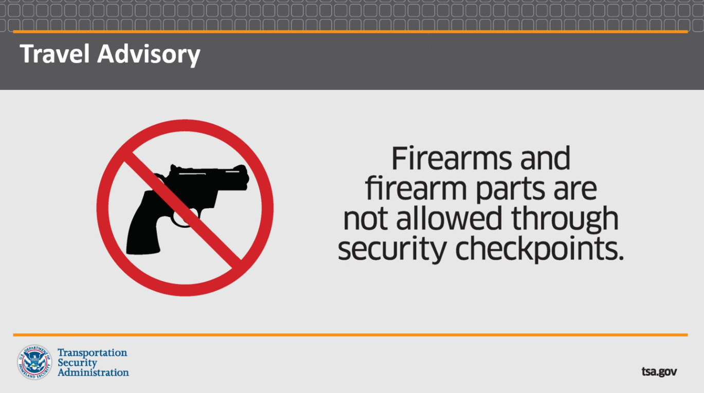 TSA No Firearms Sign