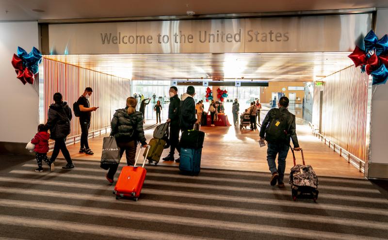 passport. travel documents for immigration officers in the airport