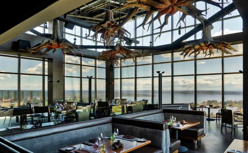 Interior shot of Ascend Steak & Sushi.