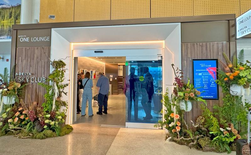 Entryway to Delta Lounges