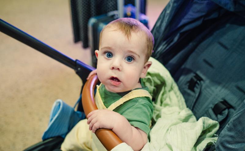 Infant in stroller