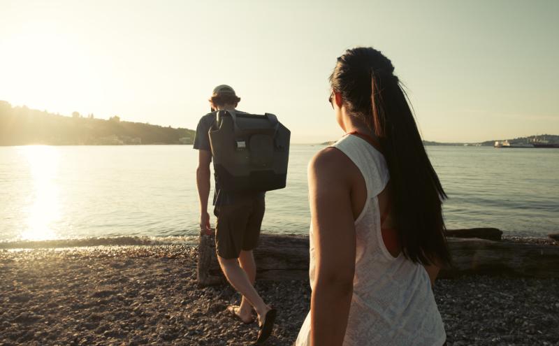 tour tourists exploring the washington state coast during sunset