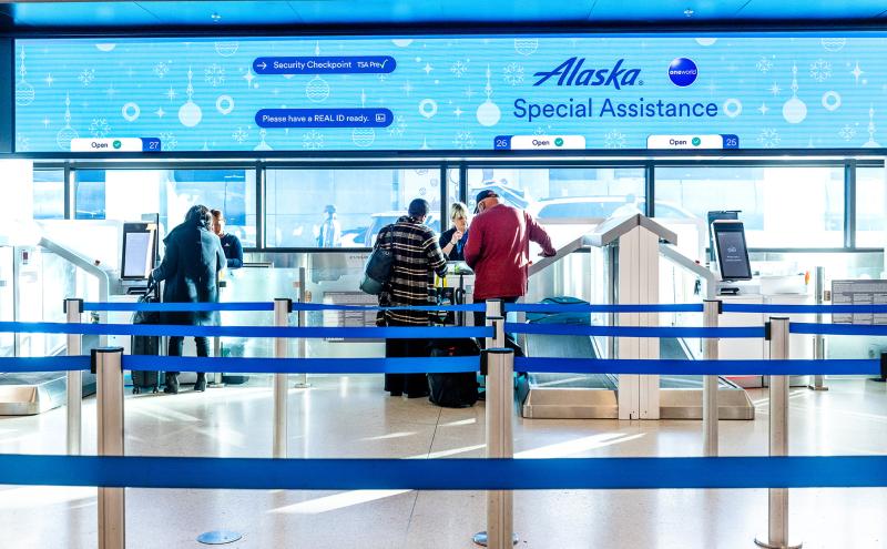 Alaska Ticketing Check-in Area
