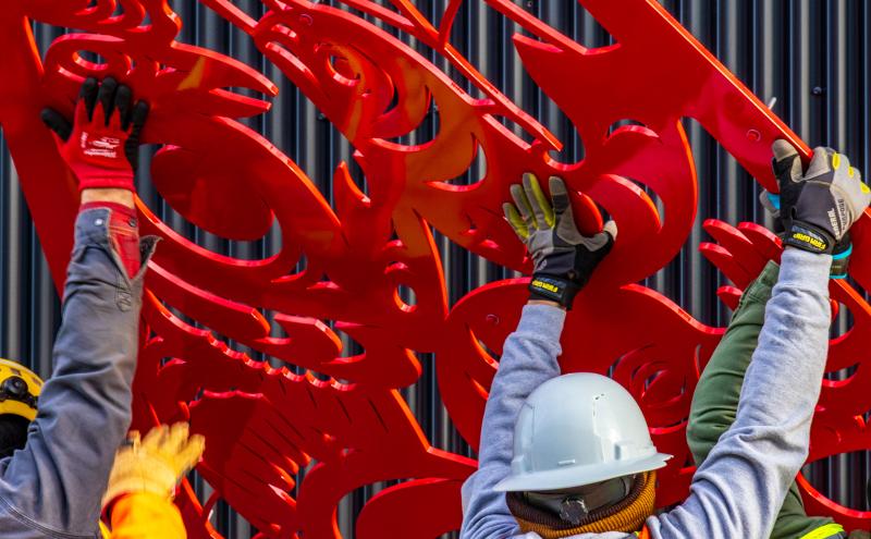 Metal Artwork Installation