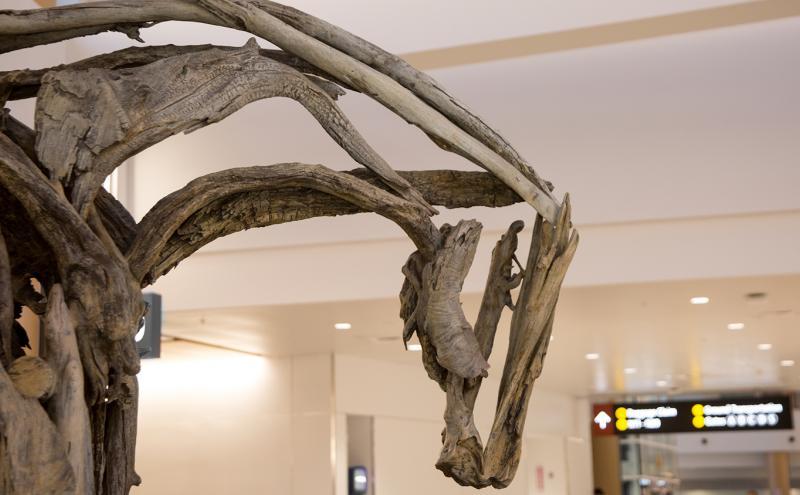 Steel horse sculpture 