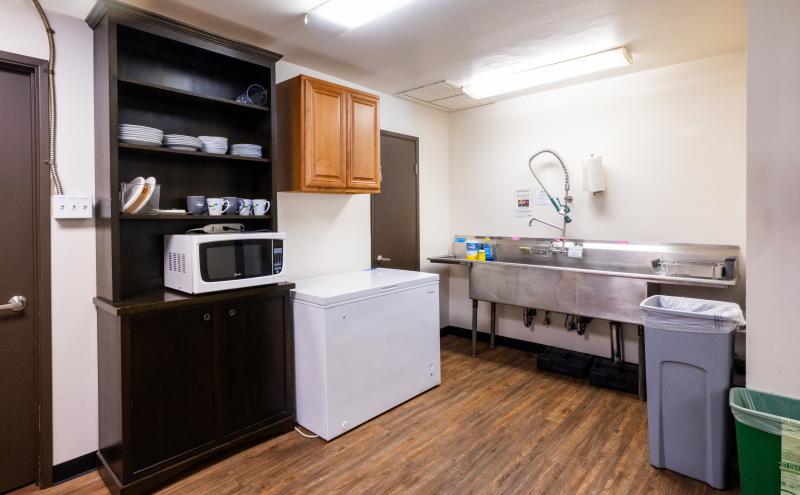 Kitchen area in the Duwamish River Community Hub
