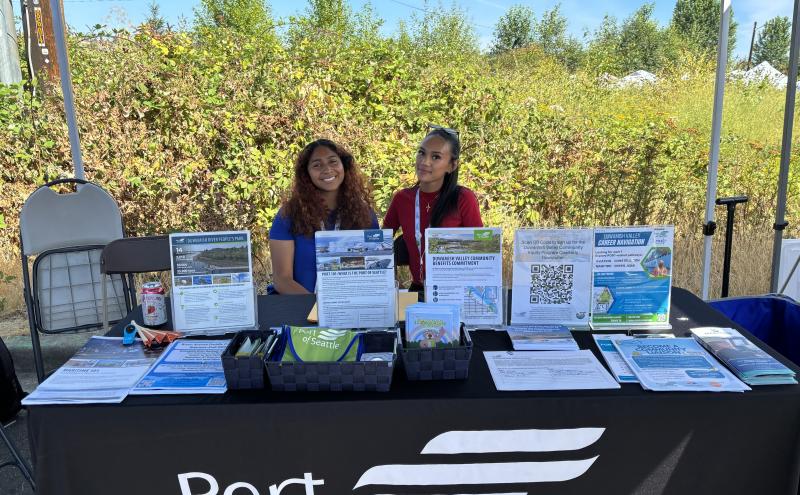 Program interns tabling at the Duwamish River Festival in August 2026