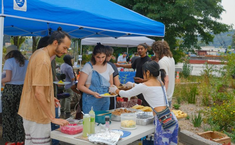 Attendees at the Gateway Park North event in July 2025