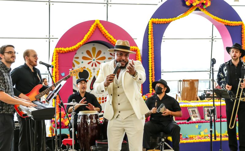 Musicians performing at Dia De Los Muertos at SEA
