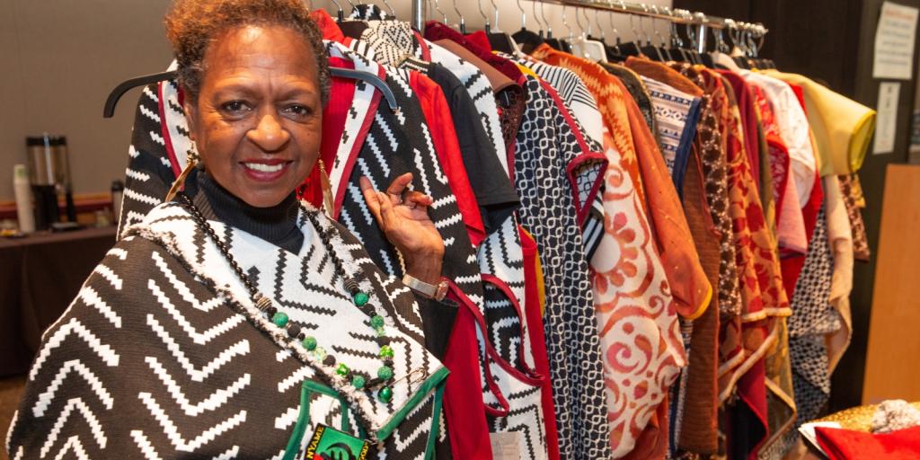 Small business owner at a Port event