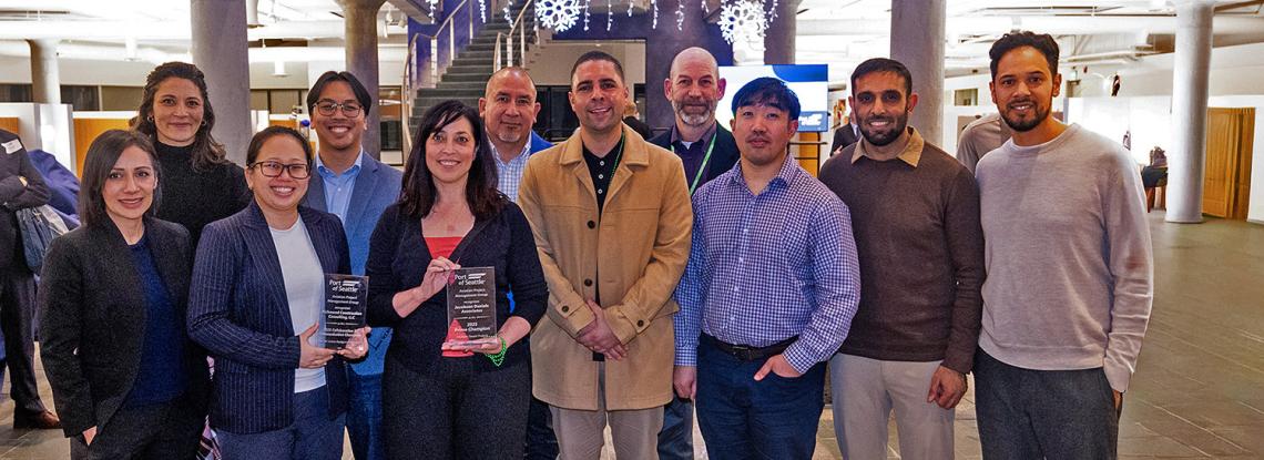 Small and diverse firms and Port staff after the award ceremony.