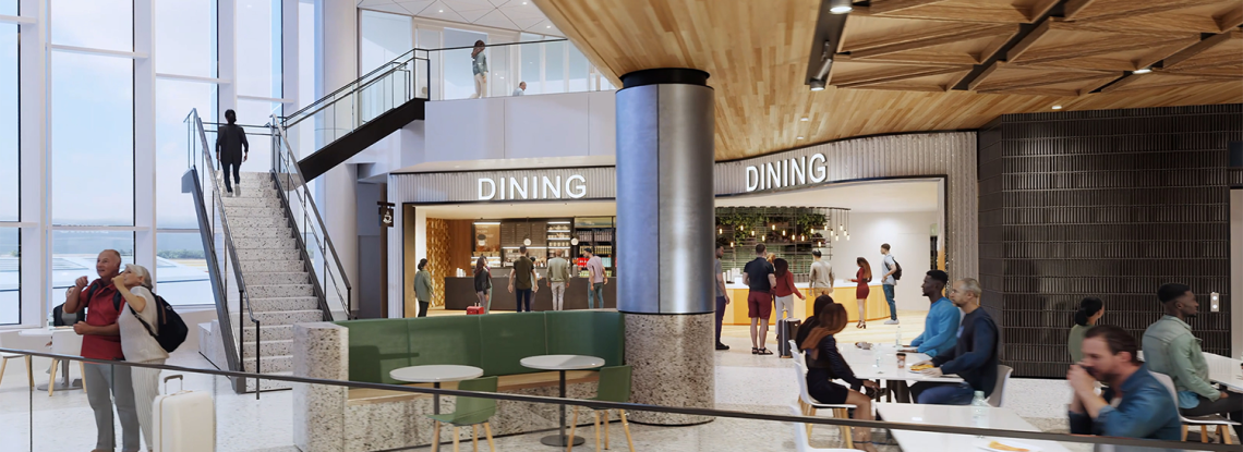 Architect's rendering of the new C Concourse.