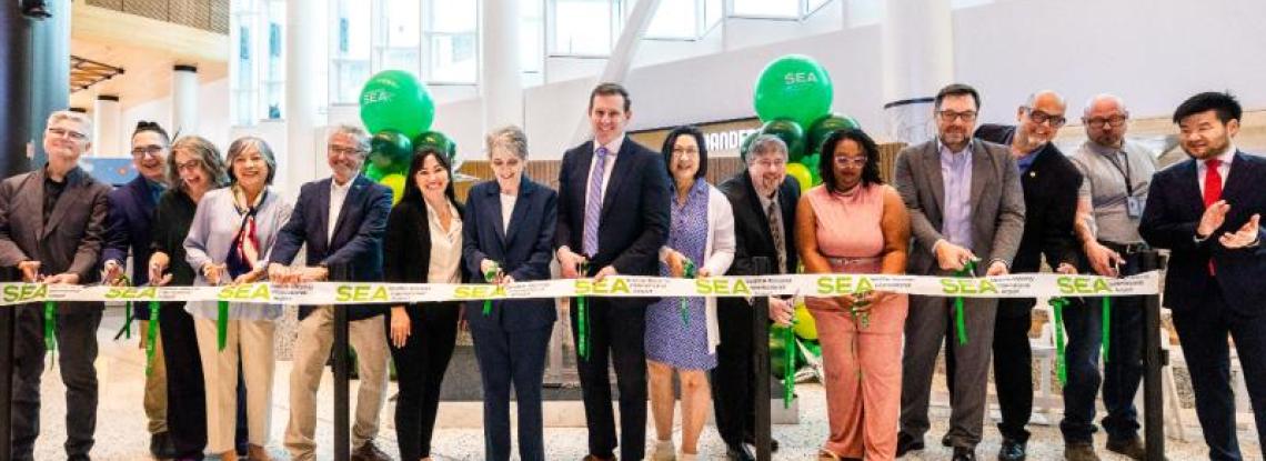 Ribbon cutting for the new C Concourse at SEA Airport