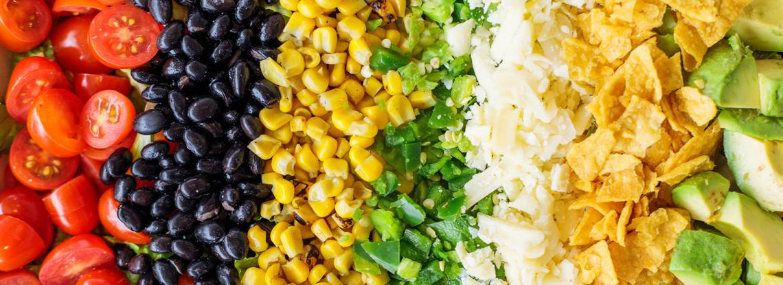 close up of an Evergreen's salad