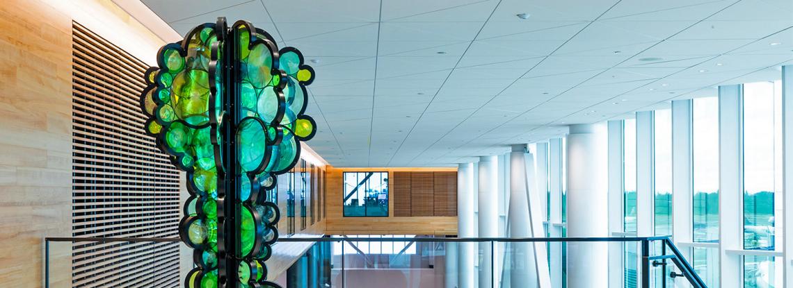 Artist Fumi Amano's "Shared Breath" on Level 3 of the C Concourse Expansion