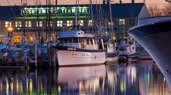 Fishermen's Terminal at sunset