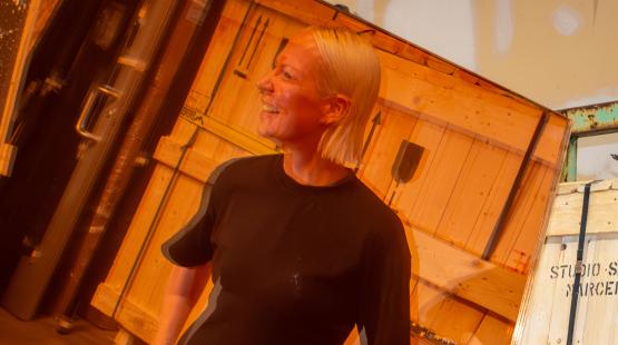 Sabine Marcelis prepares for installation