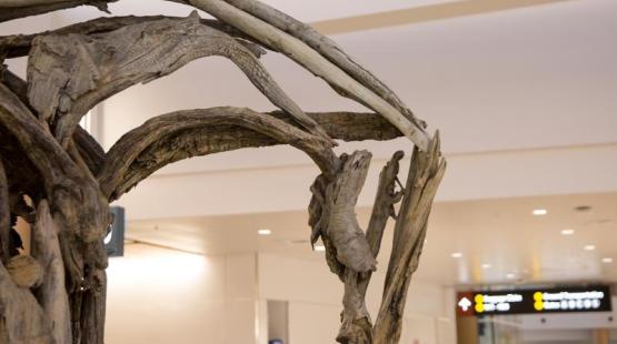 Steel horse sculpture 