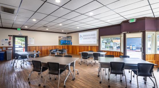 Banquet style layout at the Hub Cedar Room
