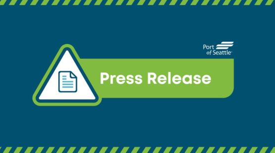 Press release graphic with Port of Seattle logo