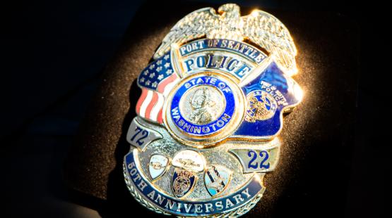 Port of Seattle Police Department's 50th Anniversary badge