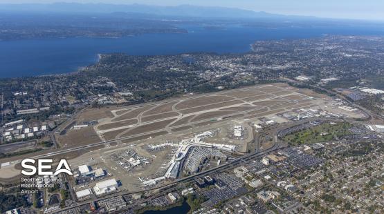 Aerial view of SEA Airport