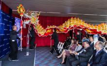 cut the ribbon on the newest international service