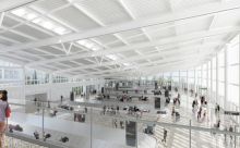 Artist Rendering of interior space of the North Satellite project at Sea-Tac Airport, Seattle, WA